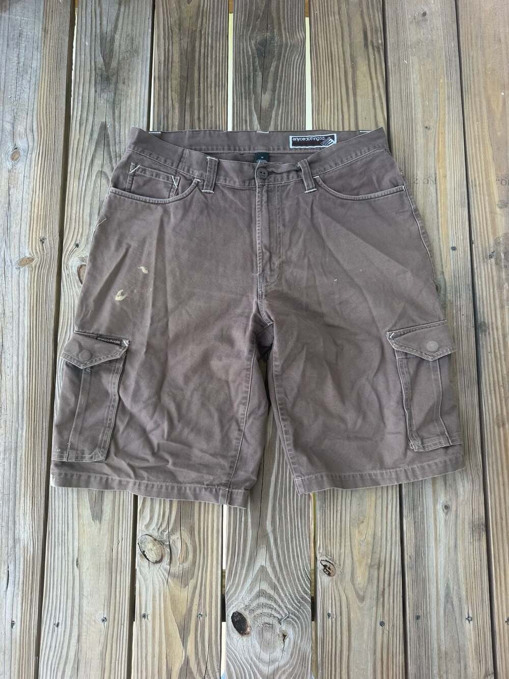 Enyce Cargo Shorts Size 36 Brown Cotton Skate Y2K Grunge